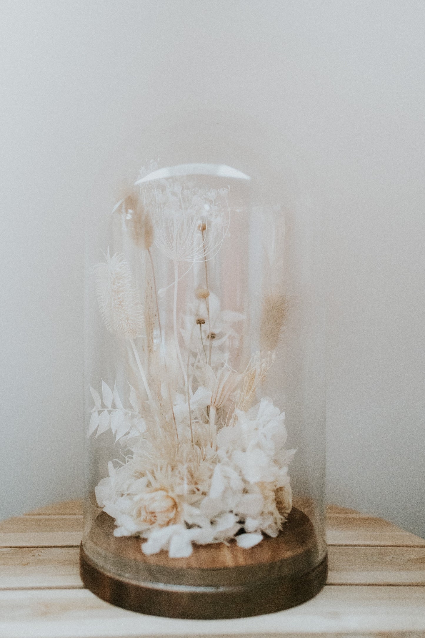 Grande Cloche de fleurs séchées