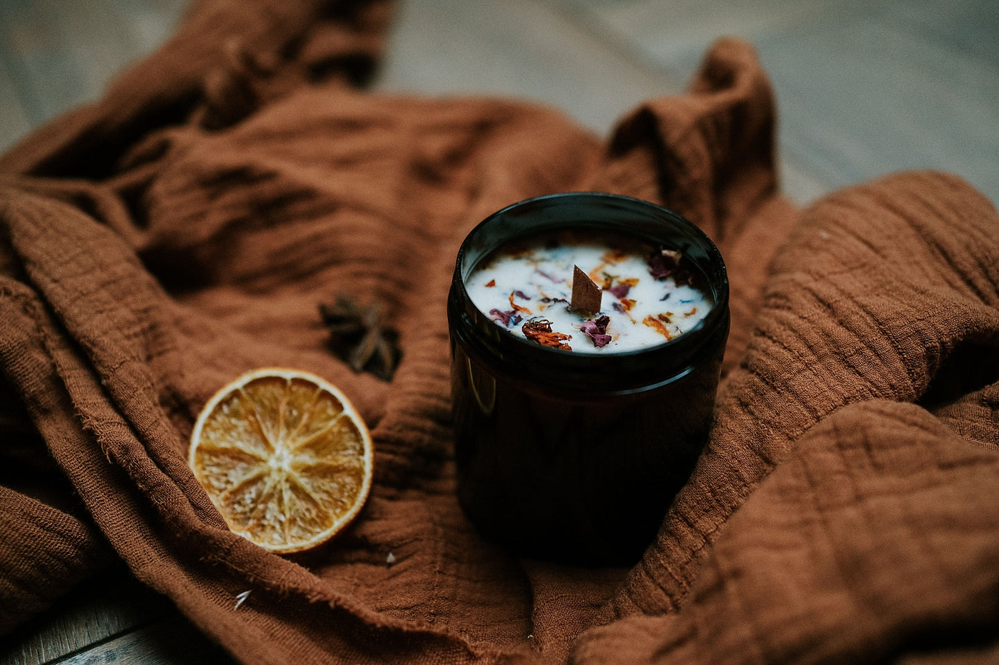 Bougie apothicaire fleurie