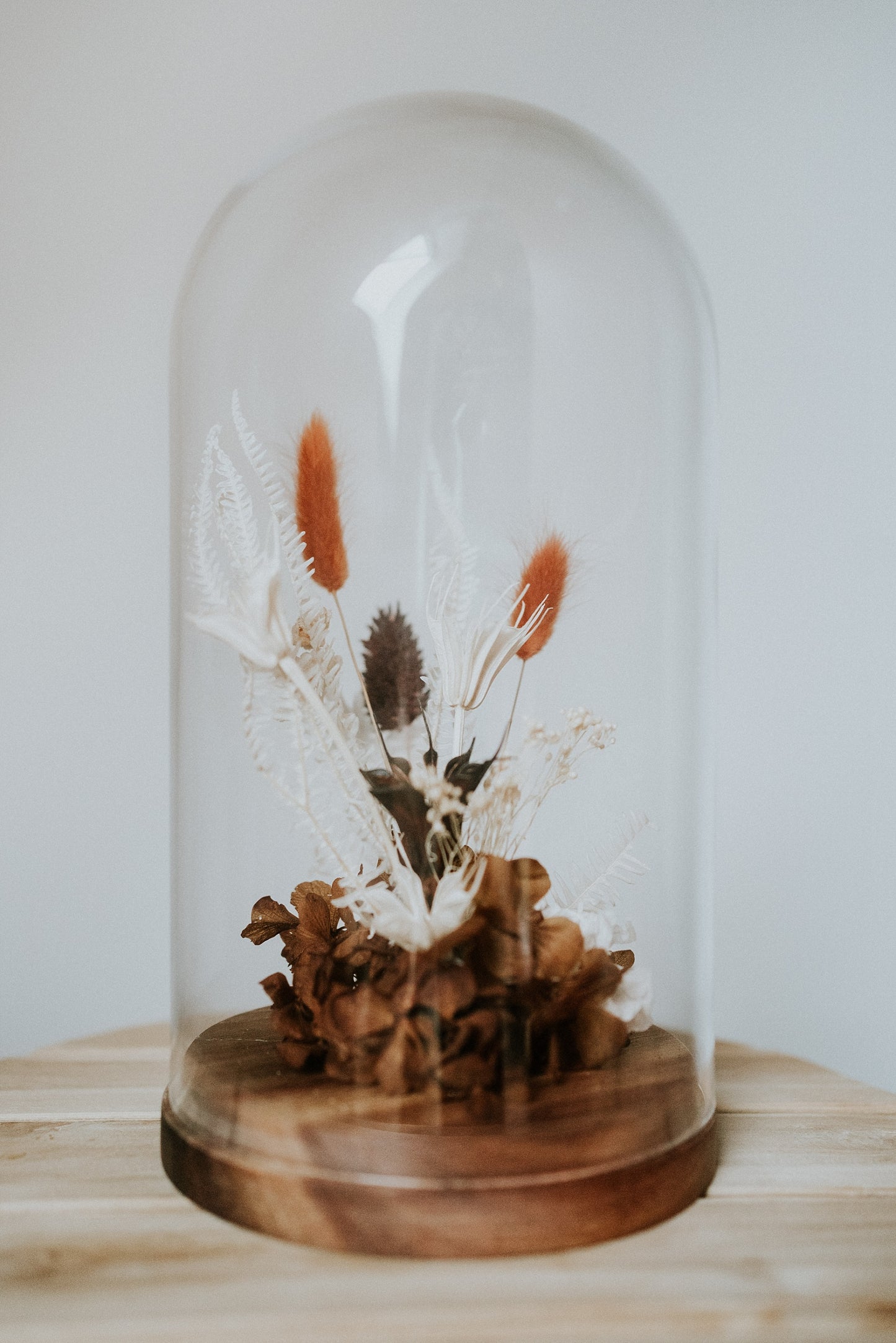 Grande Cloche de fleurs séchées