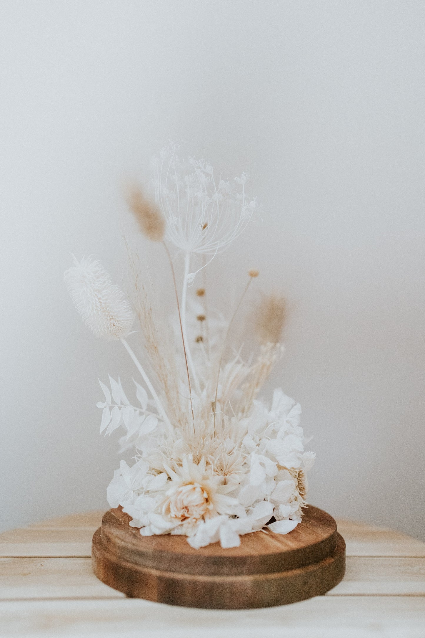 Grande Cloche de fleurs séchées